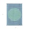 Homeroots 9' X 12' Teal Blue And Aqua Striped Washable Indoor Outdoor Area Rug 597203 - alternate 8