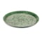 Homeroots 14" Green Metal Etched Round Serving Tray 634509 - alternate 1