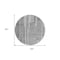 Homeroots 8' Gray And Silver Round Striped Washable Indoor Outdoor Area Rug 602787 - alternate 9