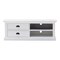 Homeroots 47in White Solid Wood Drawers and Open Shelving Entertainment Center 397771 - alternate 1
