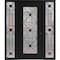Vdomdoors Aluminum Door Iron 1655 Black Entry Steel Metal Classic Painted 64 x 80 (16+36+16 x 80)-Left Inswin IRON1655EXD-BLK-W16+36+16xH80-LH-I - alternate 1