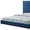 Homeroots Navy Blue Solid Wood King Upholstered Velvet Bed with Nailhead Trim 544791 - alternate 9