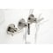 Kingston Brass Triple-Handle Tub and Shower Faucet with Knurled Handle, Polished Nickel KBX8136KNL - alternate 4