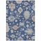 Homeroots 5' X 8' Navy Blue Beige And Gray Floral Washable Indoor Outdoor Area Rug 606165 - alternate 8