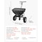 Vevor Push Lawn Spreader 9.8ft Spreading Width 15lb Capacity for Seed Fertilizer 2115 - alternate 7