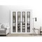 Sartodoors Sliding Closet Double Bi-fold Doors, Lucia 2466 White Silk with Clear Glass and Aluminum Strips, S LUCIA2466DBF-WS-72 x 80 (4* 18x80) - alternate 3
