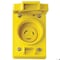 Leviton Watertight Locking Receptacle, L5-20R, 20 A, 125V AC, Single Phase, 2 Pole, Flush Mount, Yellow 67W47 - alternate 1