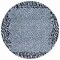 Homeroots 8' Blue Round Animal Print Washable Indoor Outdoor Area Rug 607640 - alternate 6