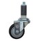 Service Caster 3'' SS Black Poly Wheel Swivel 7/8'' Expanding Stem Caster SCC-SSEX20S314-PPUB-BLK-78 - alternate 1