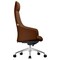 Leisuremod Celeste High-Back Office Chair in Upholstered Leather & Iron Frame with Swivel & Tilt, Dark Brown COT20DBRL - alternate 3
