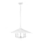 Z-Lite Rialto 5 Light Pendant, Matte White Outer, Signature Rubbed Brass Inner, 22 In W x 14.5 In H 1953-22MW - alternate 4