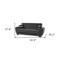 Homeroots 93" Dark Gray Chenille Sleeper Sofa And Toss Pillows With Brown Legs 607079 - alternate 9