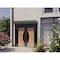 Vdomdoors Front Exterior Prehung Aluminum Double Doors Ronex1077 Teak 2 Sidelights and Top Transom Mirrored RONEX1077DEXD-OAK-W16+72+16xH80+12-RH-O - alternate 3