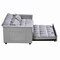 Homeroots 73" Gray Velvet Sleeper Sleeper Reclining Sofa With Toss Pillows 721464 - alternate 6