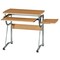 Homeroots 43" Oak Wood and Stainless Steel Computer Desk 723739 - alternate 7