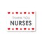 Signmission Public Safety, 12" Height, Decal, 18" x 12", Thank You Nurses 2, Thank You Nurses 2 OS-NS-D-1218-25422 - alternate 1