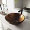 Vigo Giovanni Russet Brown Glass 17 in. L x 17 in. W x 6 in. H Round Vessel Bathroom Sink VG07505 - alternate 5