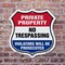 Signmission Private Property Shield Sign No Trespass, 6 inch X 6 inch, Plastic Sign, 2PK SHI-P-2PACK-6-453 - alternate 5
