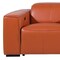 Homeroots 130" Camel Top Grain Leather Reclining Metal USB Sofa 720395 - alternate 10