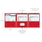 C-Line Products 8-1/2" x 11" Red Heavyweight 3-Pocket Poly Portfolios, 24EA/BX, 6BX/CT 33944-BX - alternate 5
