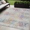 Homeroots 5' X 8' Ivory Orange And Blush Abstract Washable Indoor Outdoor Area Rug 588751 - alternate 1