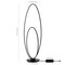 Jonathan Y Looper 47" Metal Modern Contemporary Oval Dimmable Integrated LED Floor Lamp, Black JYL9540A - alternate 8