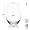 Lifetime Mikasa 18 oz Clear Glass Lana Stemless Wine Glass, 4PK 5316312 - alternate 5