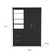Homeroots 79" Black Wood Two Door Three Drawer Combo Dresser 520131 - alternate 9