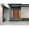 Vdomdoors Front Exterior Prehung Metal-Plastic Double Doors / MANUX 8111 Walnut / 2 Sidelites Exterior WindoW MANUX8111DEXD-WLN-LH-W12+72+12xH80 - alternate 3
