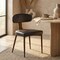 Leisuremod Dilenny Faux Leather Dining Chair - Modern Padded Side Chair with Steel Legs DC49BL - alternate 8