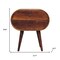 Homeroots 24" Chestnut Solid Wood Oval Two Drawer Nightstand 651552 - alternate 14