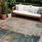Homeroots 8' X 10' Taupe Blue And Lavender Abstract Washable Indoor Outdoor Area Rug 606083 - alternate 1