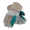 Pip Industry Grade Split Cowhide Leather Double Palm Glove w/Fabric Back, Rubberized Safety Cuff, 12PK 85-7512J/M - alternate 2