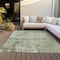 Homeroots 5' X 8' Olive Green And Ivory Abstract Washable Indoor Outdoor Area Rug 602732 - alternate 9