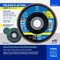 Pferd 5'' Flap Disc, 7/8'' Arbor, 40 Grit, Z START STEELOX, Type 29, Conical, Zirconia 63912 - alternate 6