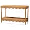 Bali & Pari Oteria Bohemian Light Honey Scalloped Rattan Console Table 250-13644-ZORO - alternate 8