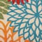 Homeroots 10' Green Orange Ivory And Blue Floral Indoor Outdoor Runner Rug 546685 - alternate 9