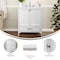 Flash Furniture Haven 30 Inch Bathroom Vanity w/Sink, Storage Cabinet w/Soft Close Doors and Bottom Drawer, White FS-BN-4-30-KD-WH-GG - alternate 10