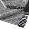 Homeroots Charcoal and Off White Geometric King Cotton Coverlet With Fringe 548243 - alternate 8