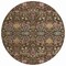Homeroots 8' Chocolate Red And Gold Round Floral Washable Indoor Outdoor Area Rug 604643 - alternate 9