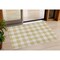 Homeroots 3' X 5' Gold And Beige Plaid Washable Indoor Outdoor Area Rug 595391 - alternate 1