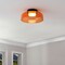 Jonathan Y Kalmar 12" Modern Minimalist Iron/Glass Dimmable Integrated LED Flush Mount, Orange/Black JYL7153A - alternate 10