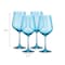 Homeroots Set of Four Blue Crystal Balloon Bowl Stemmed Red Wine Glass 485155 - alternate 5
