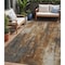 Homeroots 5' X 8' Rust Gray And Ivory Abstract Washable Indoor Outdoor Area Rug 617663 - alternate 1