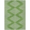 Homeroots 9' X 12' Green And Ivory Geometric Washable Indoor Outdoor Area Rug 598566 - alternate 8
