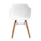 Homeroots Set Of Four White And Brown Heavy Duty Plastic And Wood Juvenile Side Chairs, 4PK 554664 - alternate 9