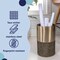 Happimess Asher Modern 4.13-Gallon 2-Tone Faux Wicker/Metal Cylinder Waste Basket, Bronze/Coffee HPM1102A - alternate 8