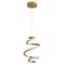 Jonathan Y Whirl 11" 1-Light Modern Minimalist Metal Helix Swirl Abstract Integrated LED Pendant, Gold Painting JYL1704C - alternate 8