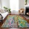 Homeroots 8' X 10' Green Gold And White Abstract Washable Indoor Outdoor Area Rug 577941 - alternate 7