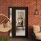 Vdomdoors Front Exterior Prehung Metal-Plastic Door Clear Glass / MANUX 8666 Matte Black / Office Commercial MANUX8666EXD-BLK-W36+16xH80-RH-I - alternate 4